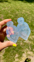 Heart and Rainbow Earring Mold | Resin Jewelry Mold | Polymer Clay Molds | Jewelry Making | Rose Silicone Mold l UV Resin  Earring Mold