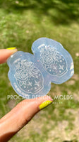 Rose Fairy Potion Earring Mold | Resin Jewelry Mold | Polymer Clay Molds | Jewelry Making | Rose Silicone Mold l UV Resin  Earring Mold