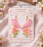 Bird & Flowers Dangle Earrings Mold - Animal Clear Silicone Mould - Pigeon  Mold - Bird Dangle Earring mold - Floral Bird Earrings Mold