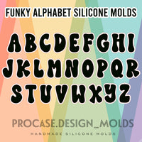 Funky Alphabet Mold for Making Resin Keychains | Letter Silicone Molds | Keychain Mold | Alphabet Mold for Resin Crafts l Capital Alphabet