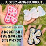 Funky Alphabet Mold for Making Resin Keychains | Letter Silicone Molds | Keychain Mold | Alphabet Mold for Resin Crafts l Capital Alphabet