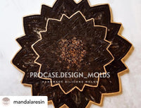 4.5 inch Sun mandala coaster mold.