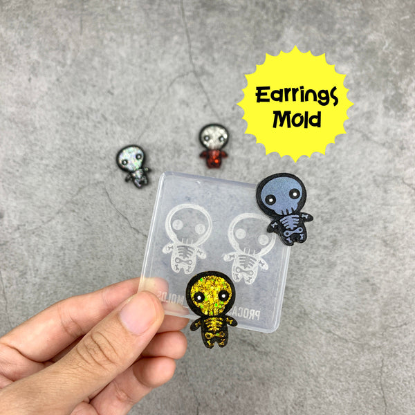 Skeleton earring mold