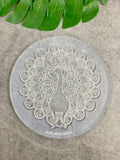 4.5 inch peacock mandala coaster mold