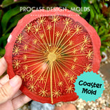 Dandelion coaster mold 4.5 inch