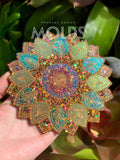 4.5 inch leaf mandala coaster mold