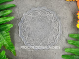 4.5 inch etched floral mandala mold