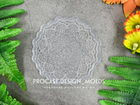 4.5 inch etched floral mandala mold