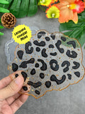 Etched leopard coaster mold (4 inches)