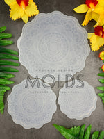 Peony etched mandala mold (3 sizes available)