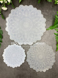 Etched leaf mandala silicone mold(3 sizes available)