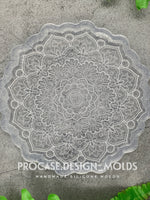 4.5 inch etched floral mandala mold