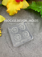 Rose stud earrings mold