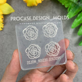 Rose stud earrings mold