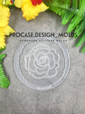 4.5 inch rose coaster mold