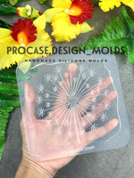 4.5 inch Square dandelion coaster mold