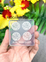 Rose stud earring (round) mold