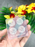 Rose stud earring (round) mold