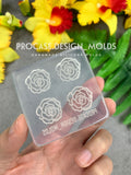 Rose stud earrings mold