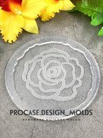 4.5 inch rose coaster mold