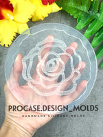 4.5 inch rose coaster mold