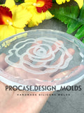 4.5 inch rose coaster mold