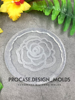 4.5 inch rose coaster mold