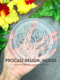 4 inch round rose coaster mold