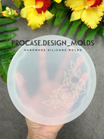 5 inch Floral border coaster mold