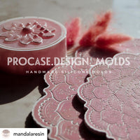 Peony etched mandala mold (3 sizes available)