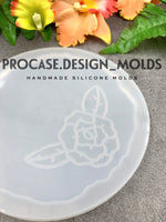 5 inch rose border coaster mold