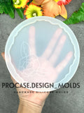 5 inch rose border coaster mold