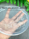 5 inch Floral border coaster mold