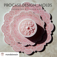 Peony etched mandala mold (3 sizes available)