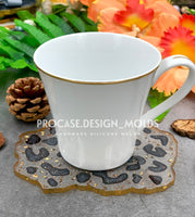 Etched leopard coaster mold (4 inches)