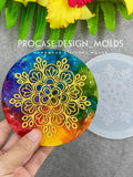 4 inch round mandala coaster