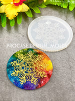 4 inch round mandala coaster