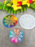 4 inch round mandala coaster