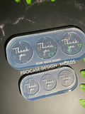 Holographic thank you tag mold(hearts)