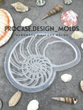 5.7” Nautilus Shell coaster mold