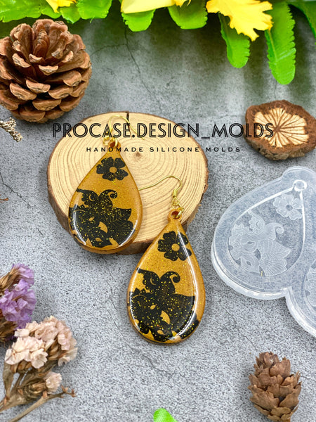 Tropical earring mold (Teardrop 2 inches)