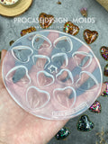 Hearts earring pallet mold (12 hearts, in 3 different sizes)