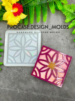 Holographic flower coaster mold (4")