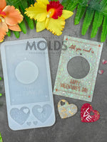 All you need is love card mold with 2 heart pendants perfect for keychains.(Letter mold)