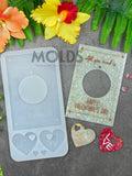 All you need is love card mold with 2 heart pendants perfect for keychains.(Letter mold)