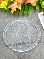 Flower lady coaster mold #1 (5 inches)