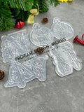 3D Christmas ornament collection - Set of 4 pcs. (1 design/each)