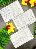 Abstract alphabet molds (26 letters)