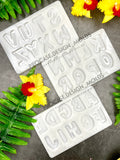 Abstract alphabet molds (26 letters)