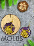 Tropical earring mold(round) 1.5 inches